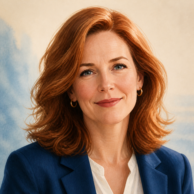 Portrait of fictional testimonial author Claire Rowan