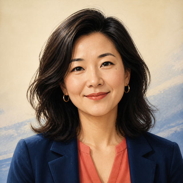 Portrait of fictional testimonial author Maya Bennett